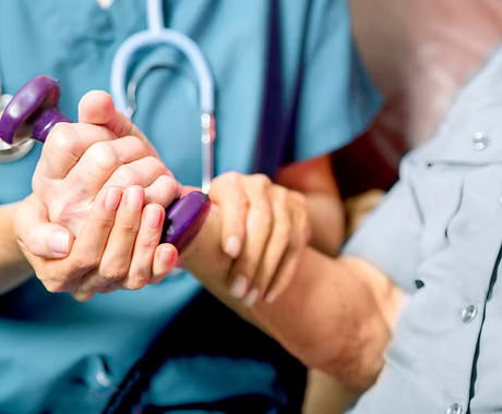 Patient with Healthcare Nurse